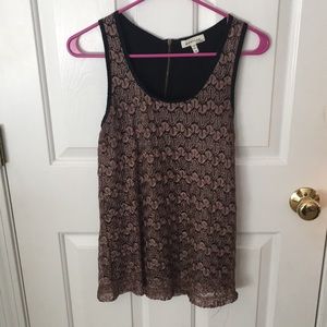 Gold Lace Tank Top